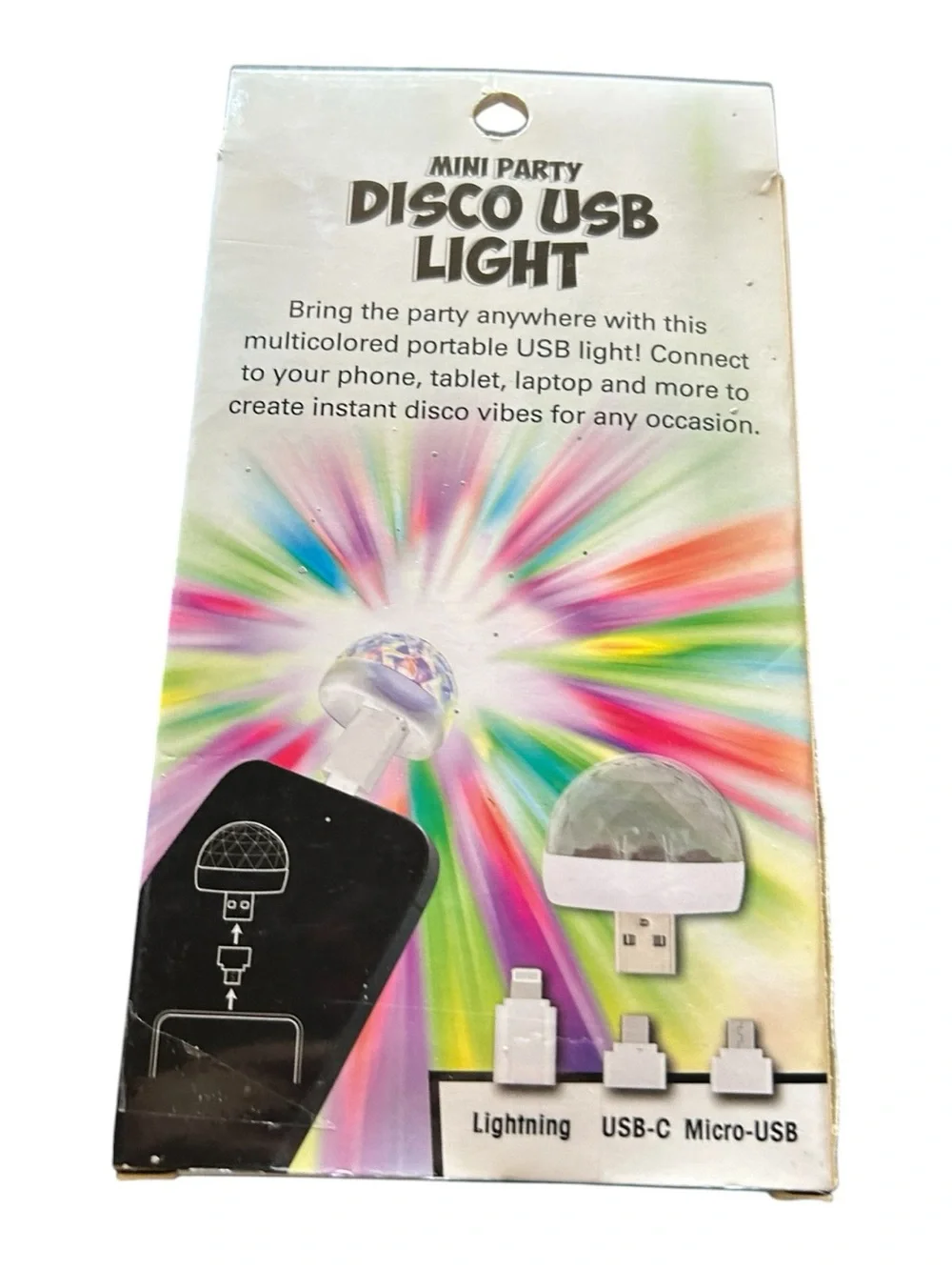 4/$20 Mini Party Disco USB Light - Color Changing USB Phone Light (Multicolor)